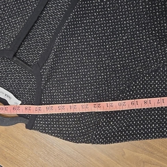 Zara-Knit Gold Metallic Thread Longline Open Front Cardigan Sweater-Size S - Picture 10 of 17